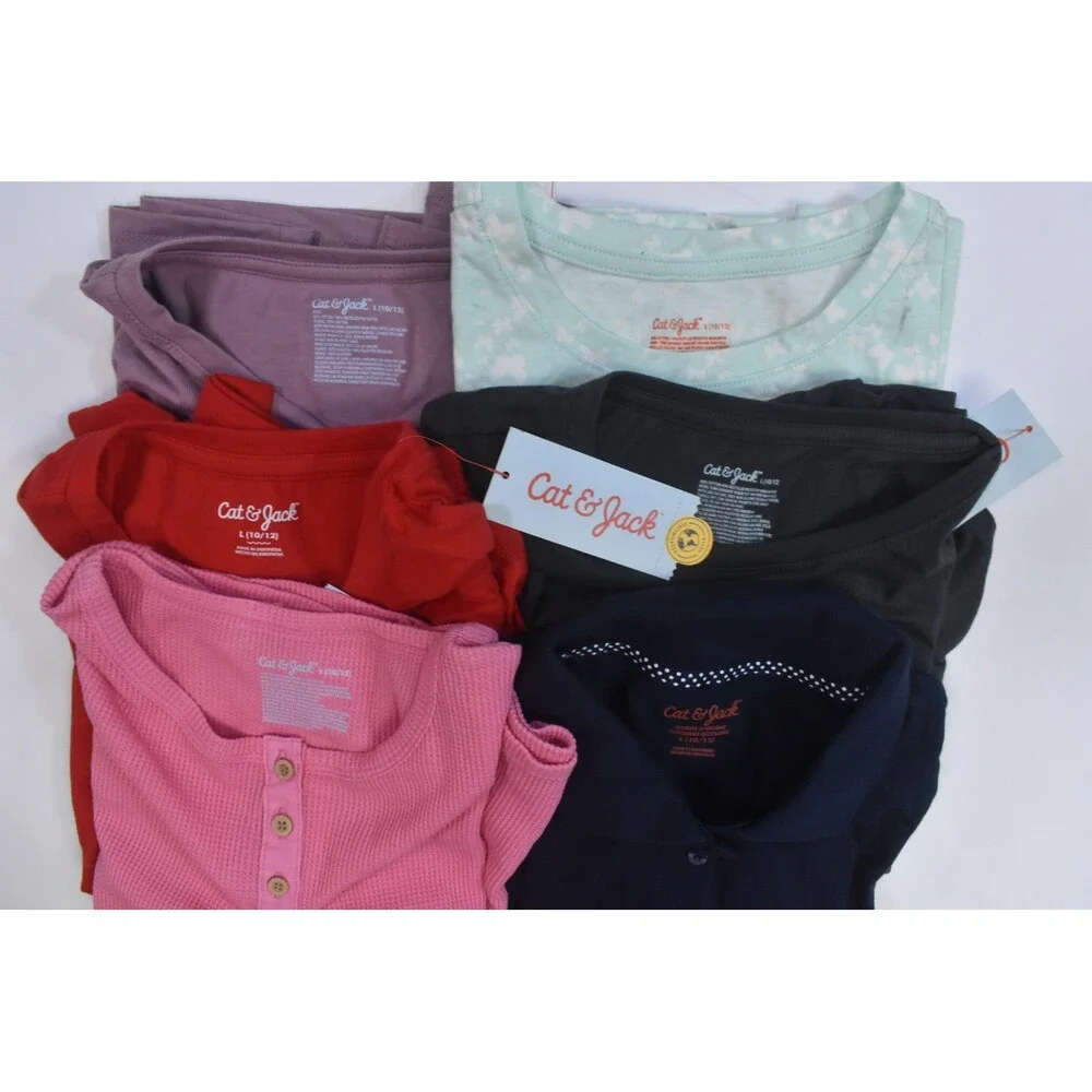 Cat & Jack Buk Lot Of 11 Girls Size 10/12 Mixed Season Tops Bottoms Shorts